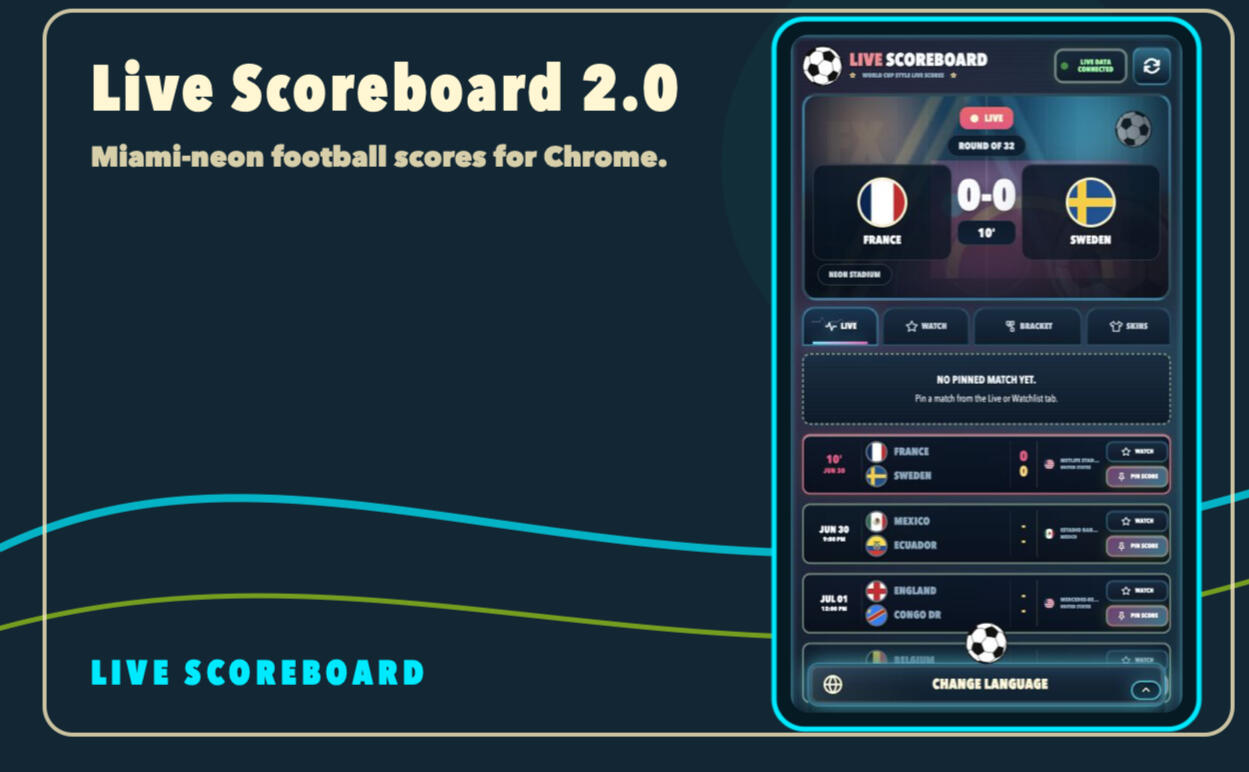 Live Scoreboard product hero